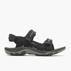 Men Huntington Convertible Leather Black | Merrell Sandals