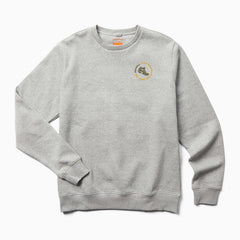 Men Life's An Adventure Crew Neck Fleece Grey Heather | Merrell Tops