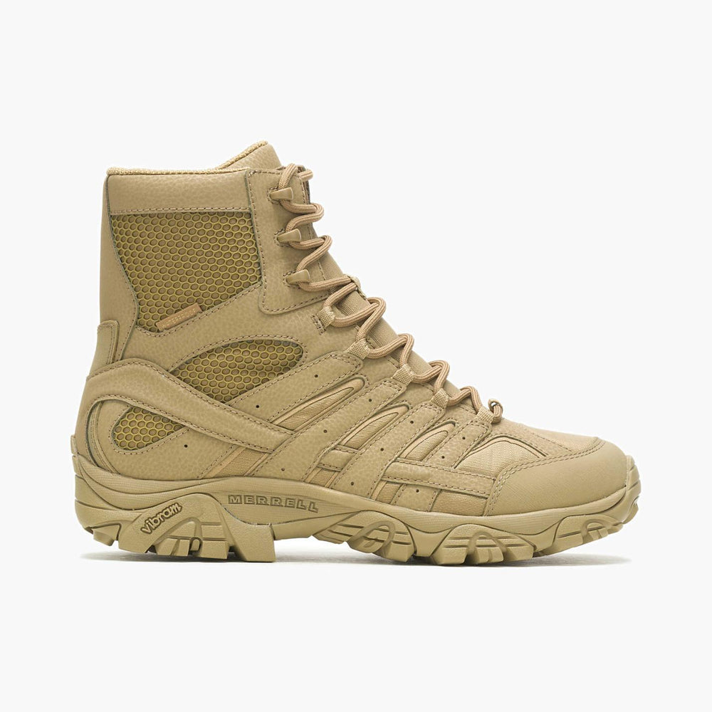 Men Moab 2 8" Tactical Waterproof Boot Coyote | Merrell Boots