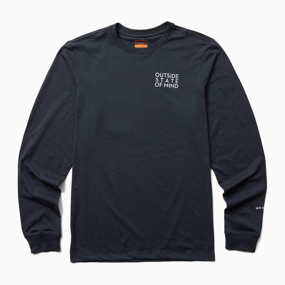 Men Mountain Layer Long Sleeve Tee Navy | Merrell Tops
