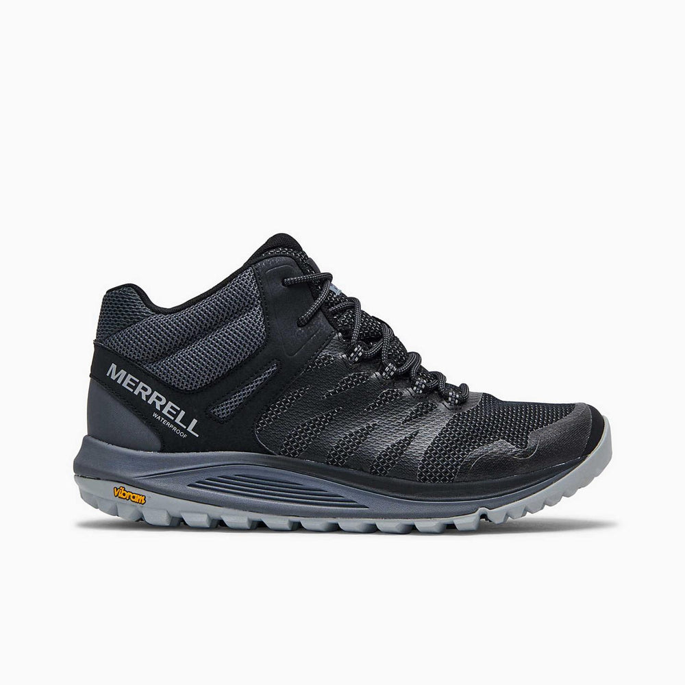 Men Nova 2 Mid Waterproof Wide Width Black | Merrell Wide Widths