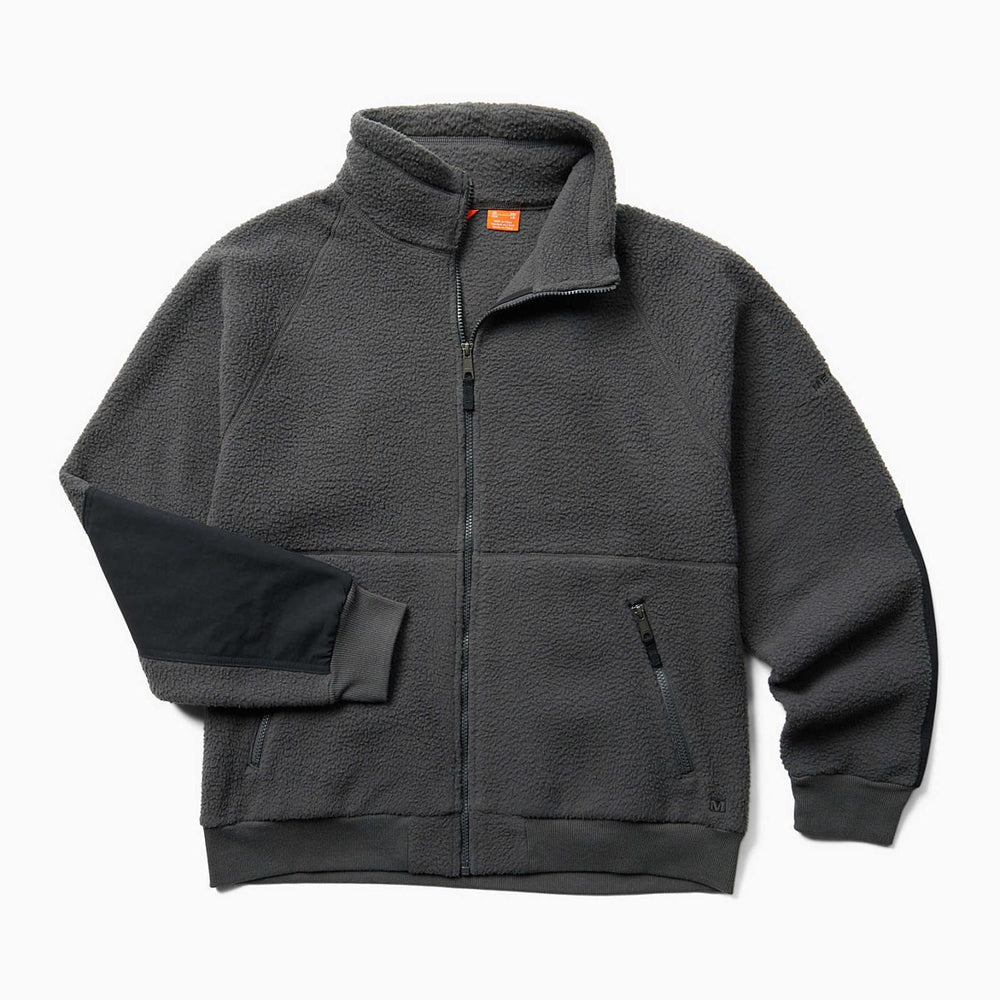 Men Sherpa Full Zip Asphalt | Merrell Outerwear