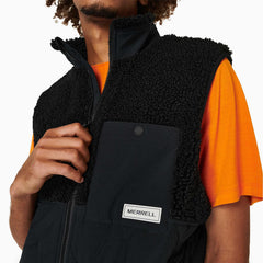 Men Sherpa Mixup Vest Black | Merrell Tops