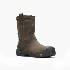 Men Strongfield Leather Pull On Waterproof Comp Toe Work Boot Wide Width Espresso | Merrell Boots
