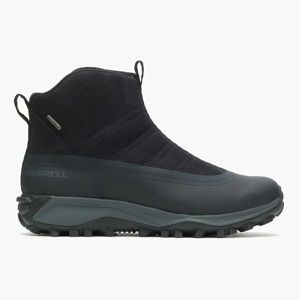 Men Thermo Snowdrift Zip Mid Shell Black | Merrell Boots