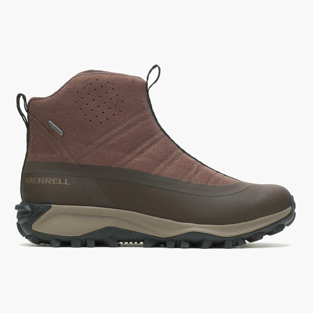Men Thermo Snowdrift Zip Mid Shell Earth | Merrell Boots