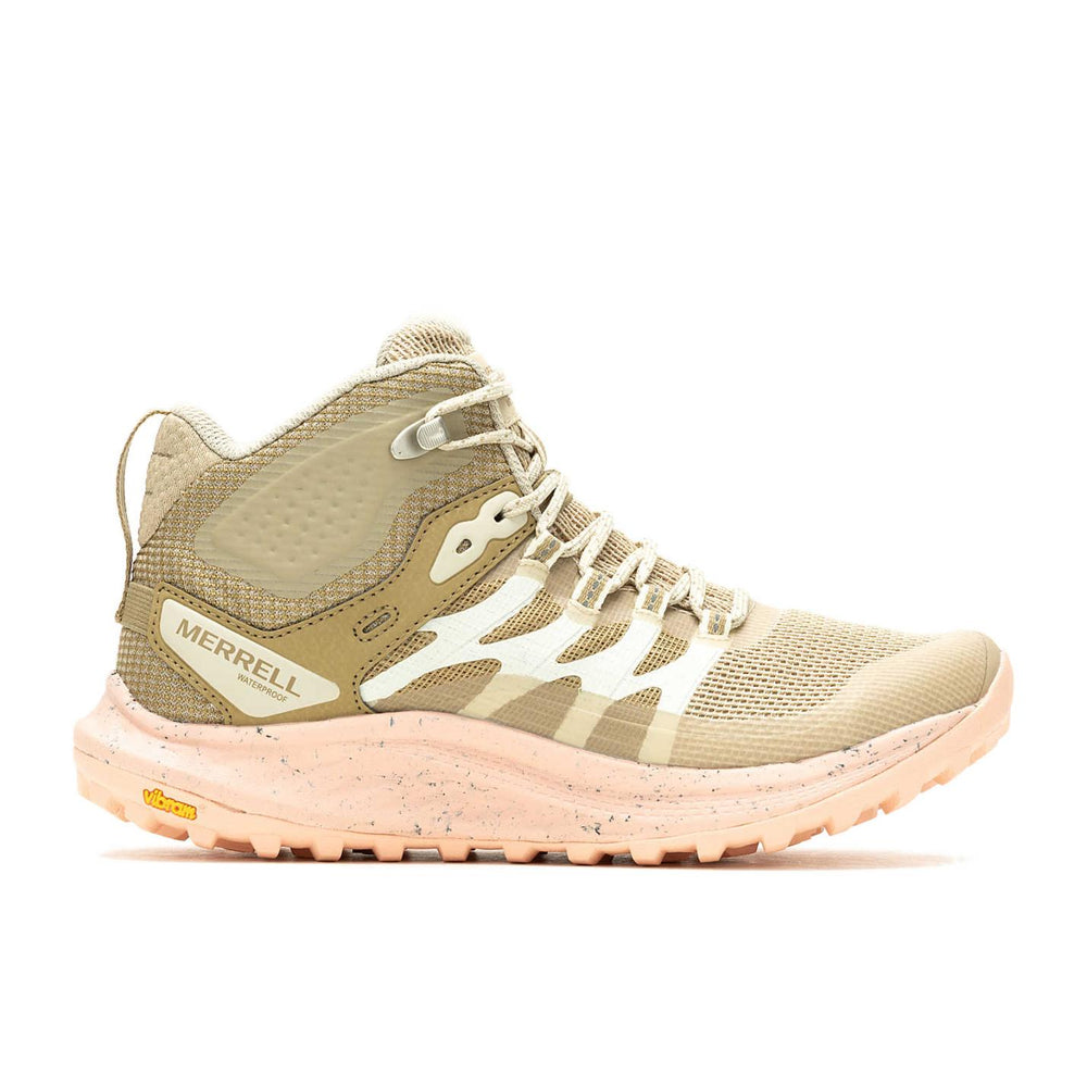 Women Antora 3 Mid Waterproof Khaki/peach | Merrell Sneakers