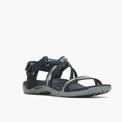Women Terran 3 Cush Lattice Wide Width Black | Merrell Sandals