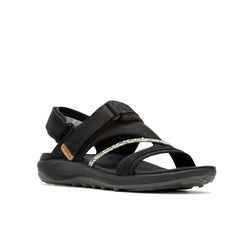 Women Terran 4 Backstrap Wide Width Black | Merrell Sandals