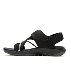 Women Terran 4 Backstrap Wide Width Black | Merrell Sandals