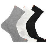 Women/Men Cushioned Cotton Crew Sock 3 Pack Black Assorted | Merrell Socks