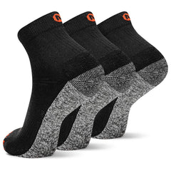 Women/Men Lightweight Work Quarter Sock 3 Pack Black | Merrell Socks