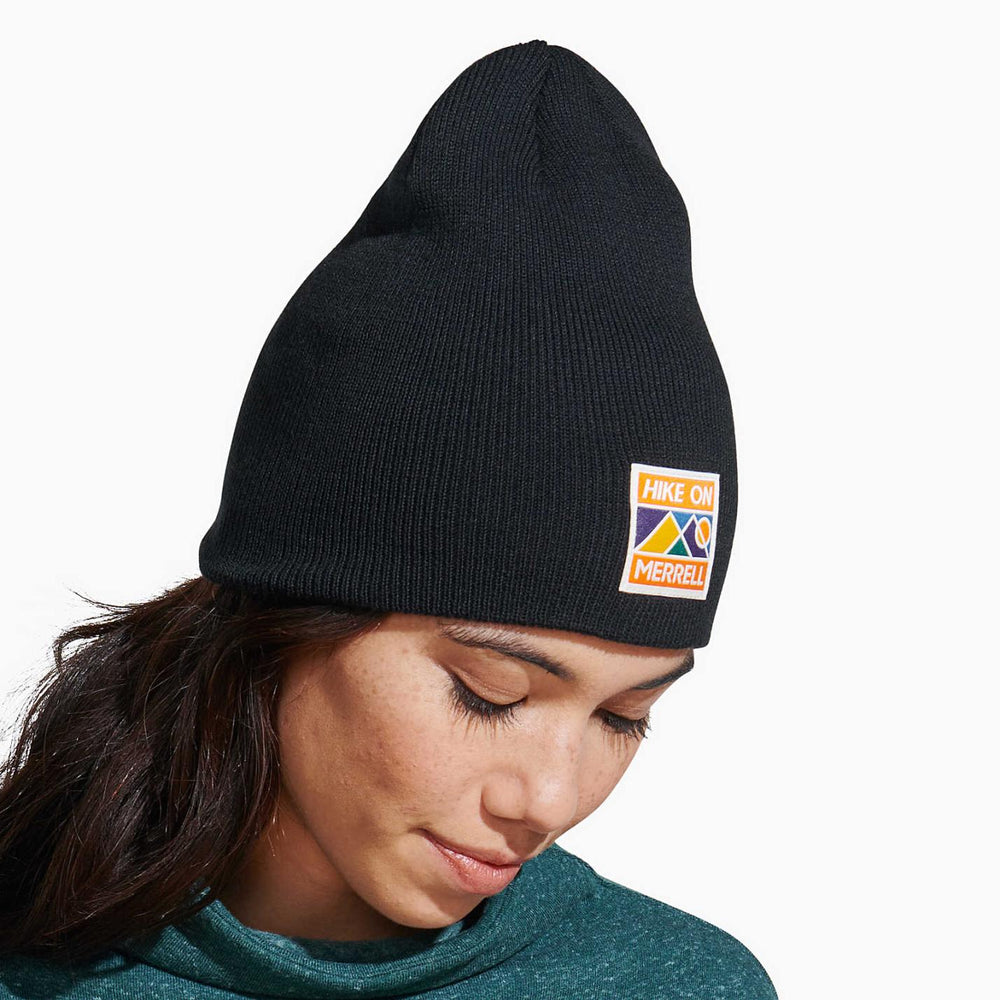 Women/Men Long Beanie Black | Merrell Hats