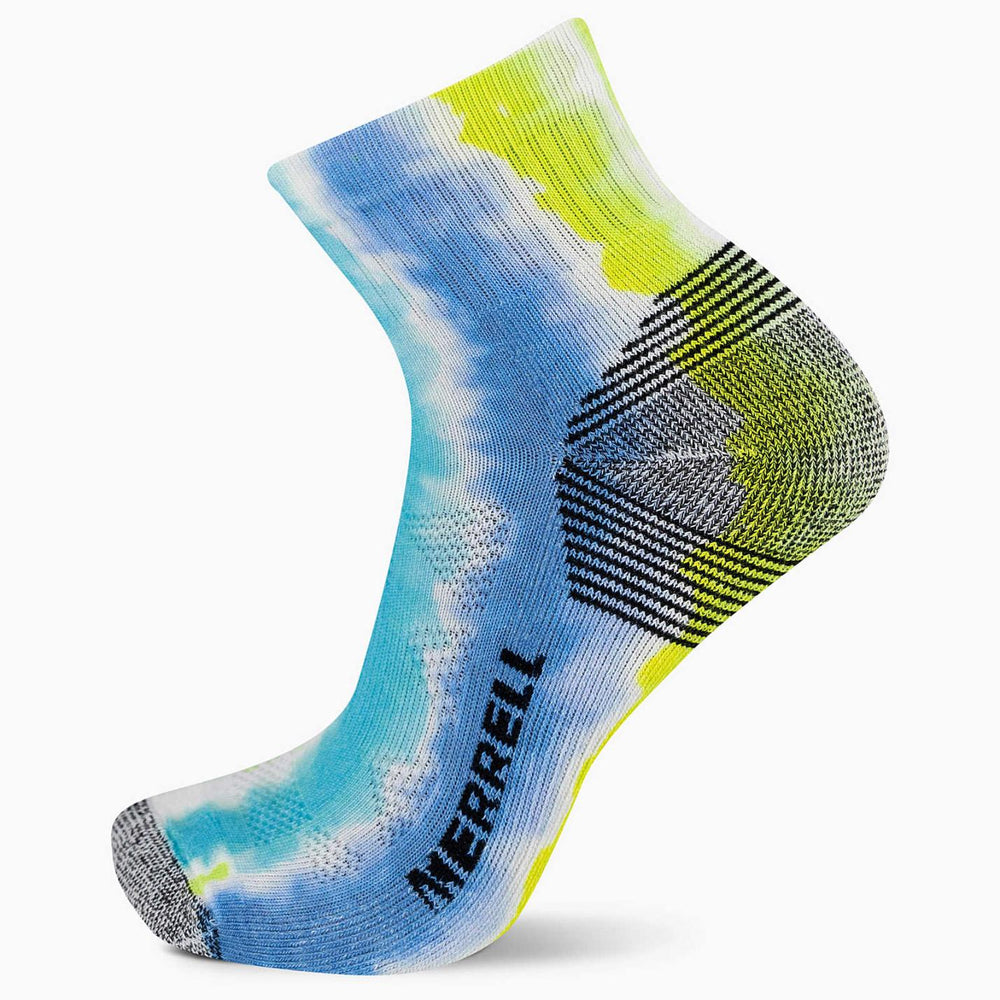 Women/Men Moab 360 Print Painted Stripes Quarter Sock Blue Multi | Merrell Socks