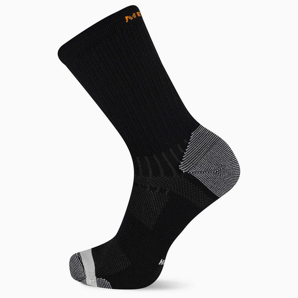 Women/Men Trail Runner Light Crew Sock Black | Merrell Socks