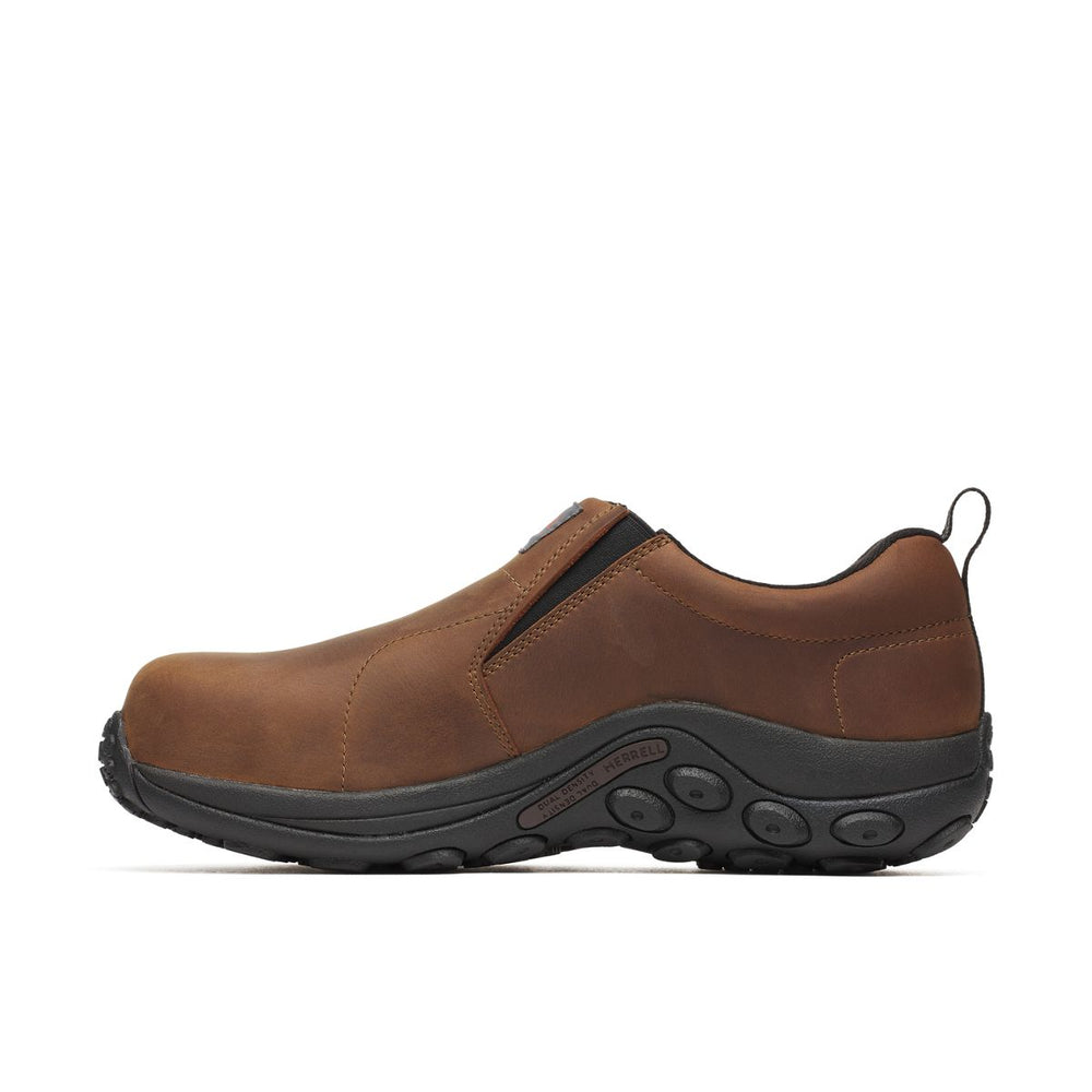 Men - Jungle Moc Leather Hi-Vis Carbon Fiber Low Wide Width - Slip Ons | Merrell