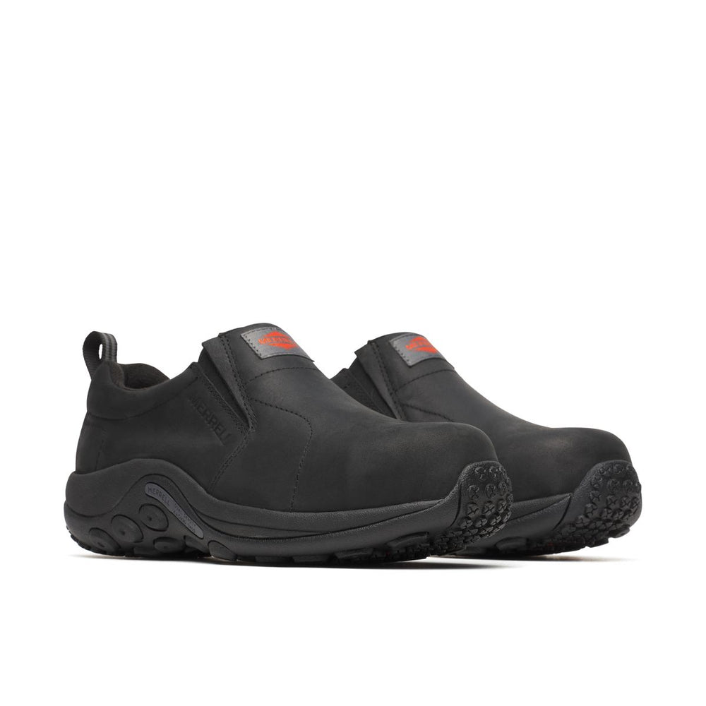 Men - Jungle Moc Leather Hi-Vis Carbon Fiber Low Wide Width - Slip Ons | Merrell