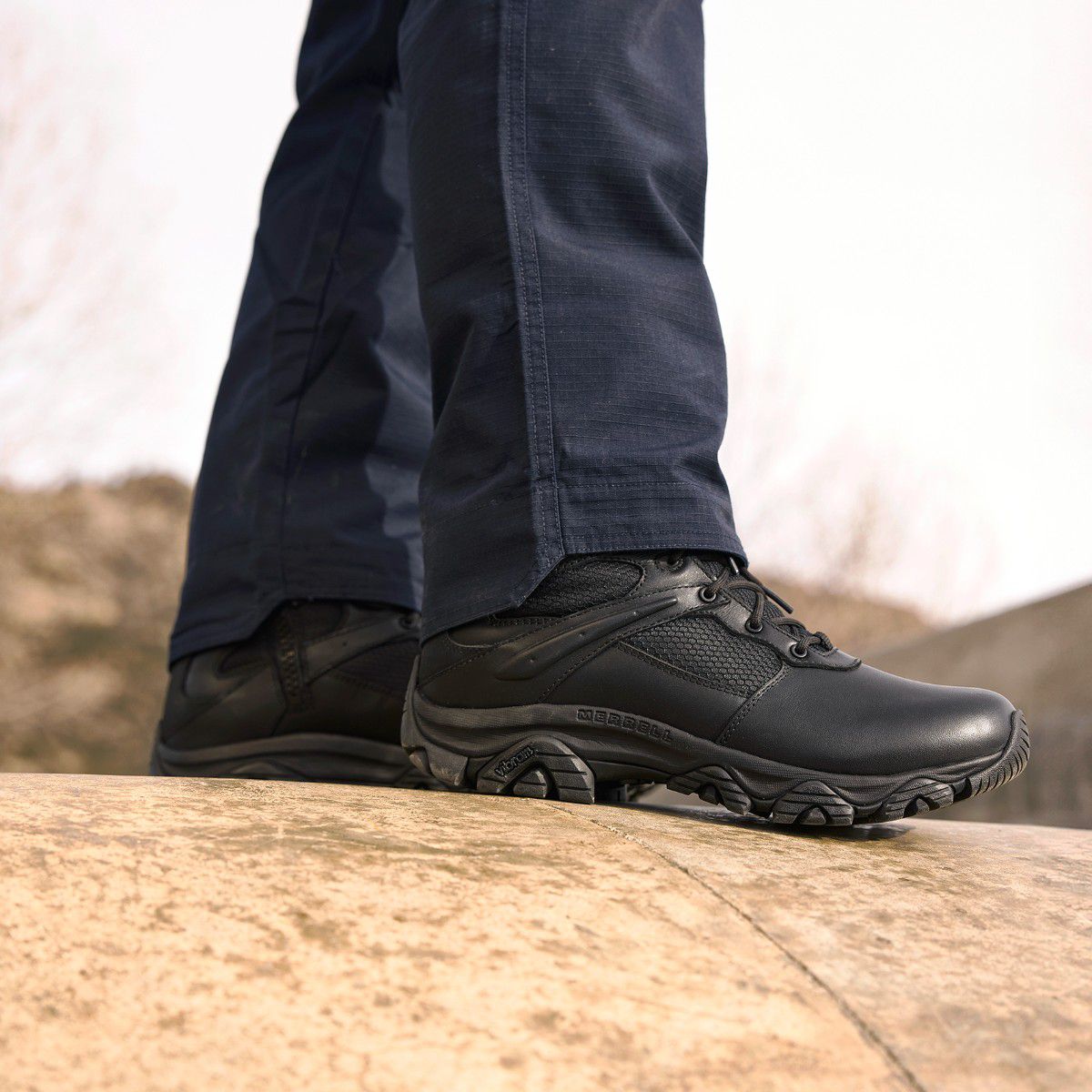Men Moab 3 8" Tactical Zip Waterproof Wide Boots | Merrell