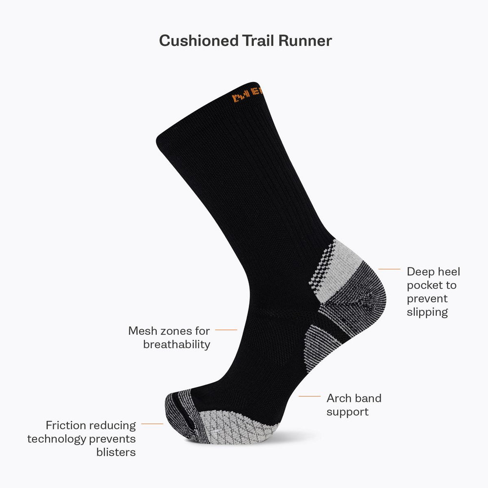 Cushion Trail Runner Tab Sock - Socks | Merrell