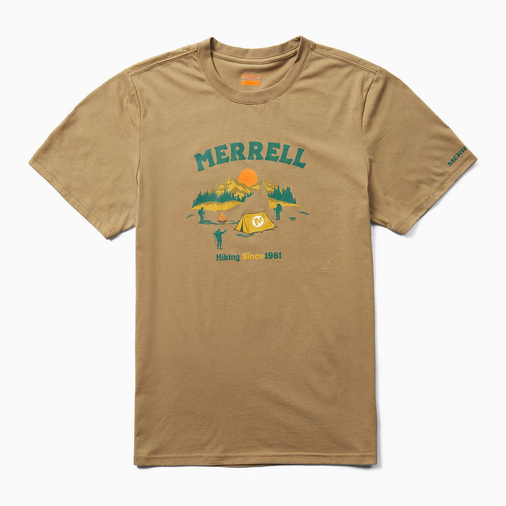 Men Arched Camp Tee Sepia Tint | Merrell Tops