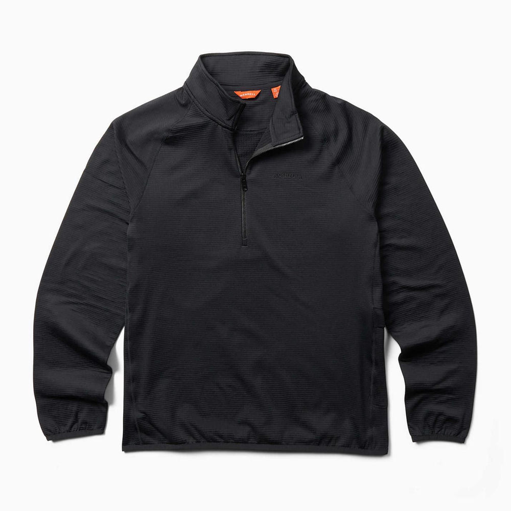 Men Geotex 1/4 Zip Black | Merrell Tops