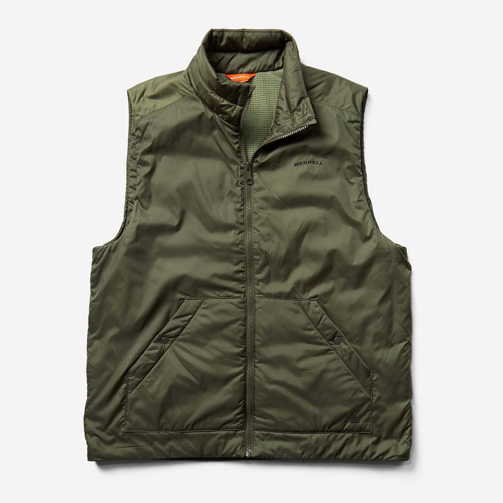Men Geotex Insulated Vest Dusty Olive | Merrell Tops