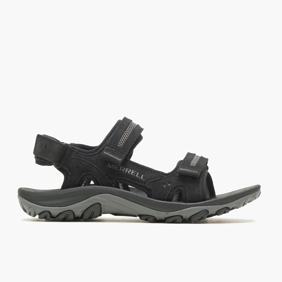Men Huntington Convertible Leather Black | Merrell Sandals