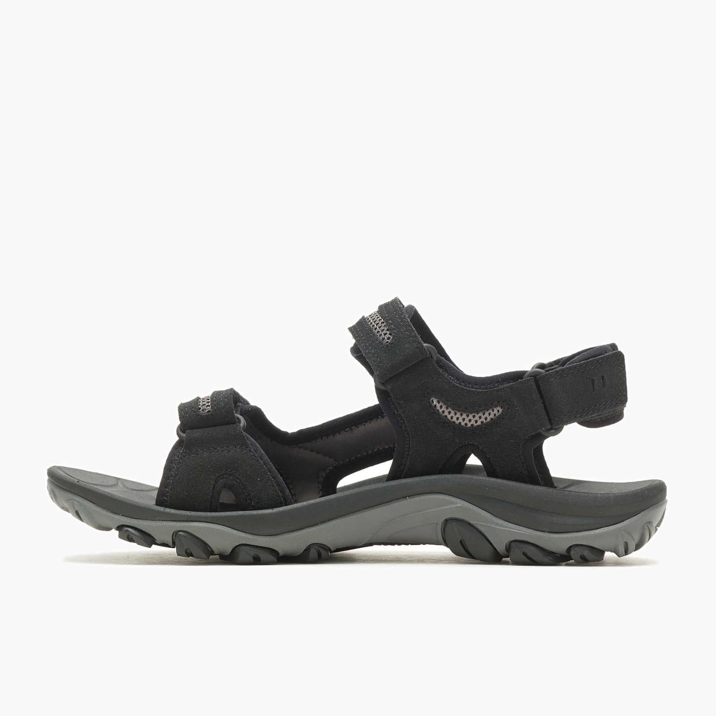 Men Huntington Convertible Leather Black | Merrell Sandals