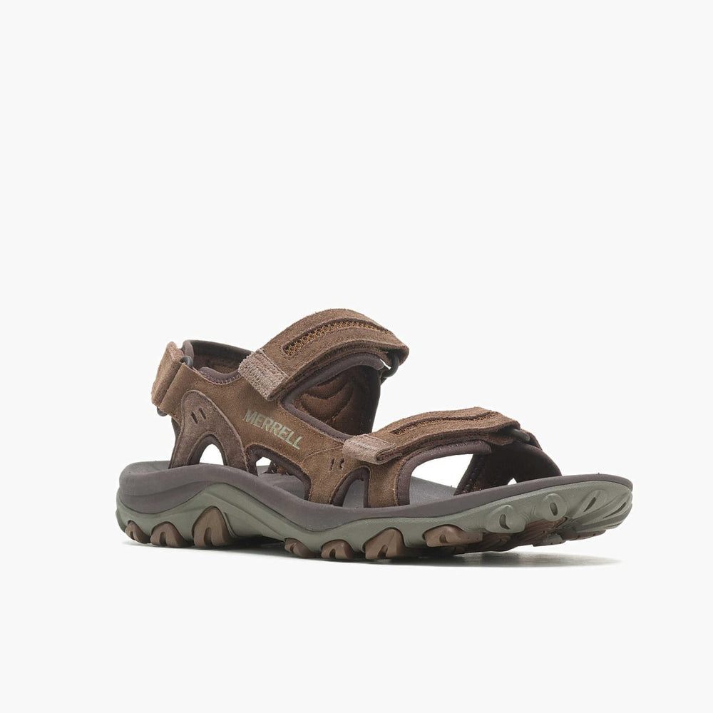 Men Huntington Convertible Leather Earth | Merrell Sandals