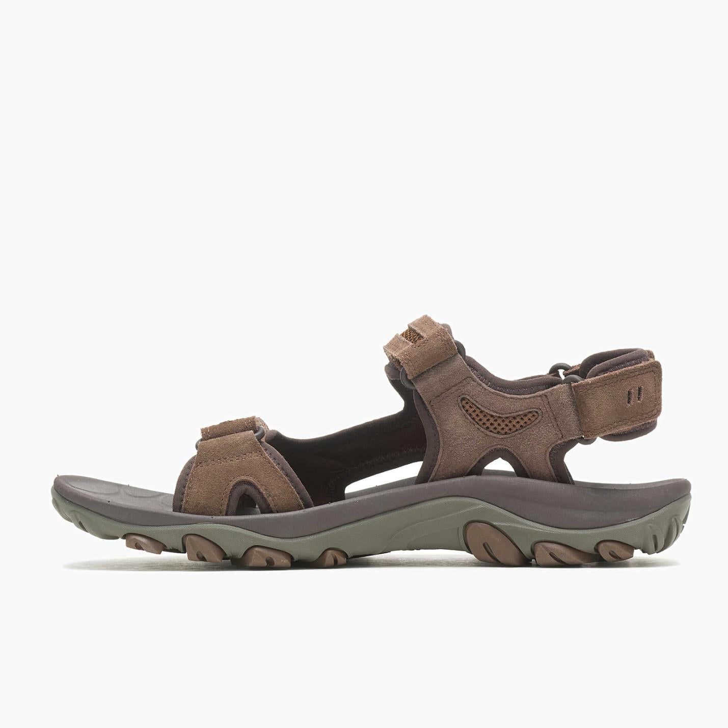Men Huntington Convertible Leather Earth | Merrell Sandals