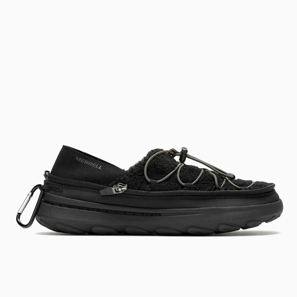 Men Hut Moc 2 Packable Fleece 1trl Black/black | Merrell Slip-Ons