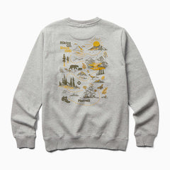 Men Life's An Adventure Crew Neck Fleece Grey Heather | Merrell Tops