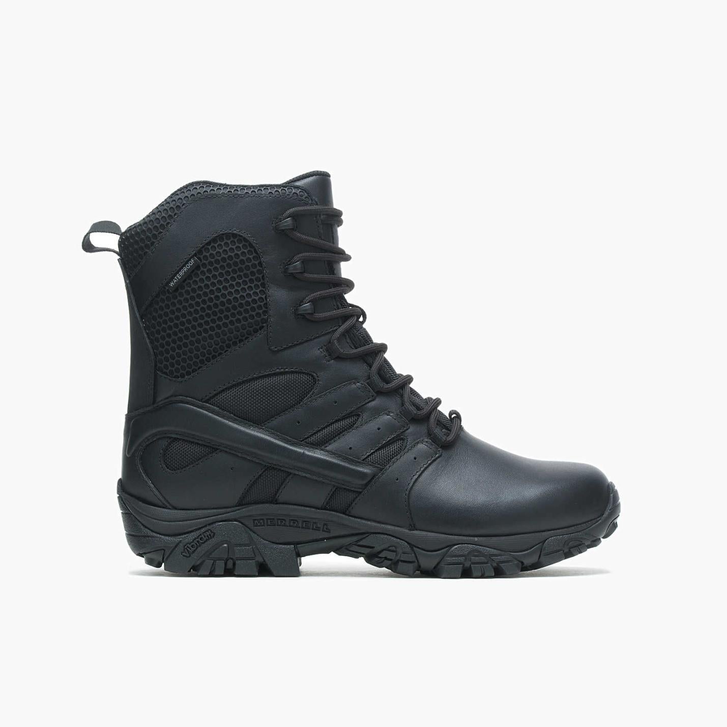Men Moab 2 8" Tactical Response Waterproof Boot Black | Merrell Boots