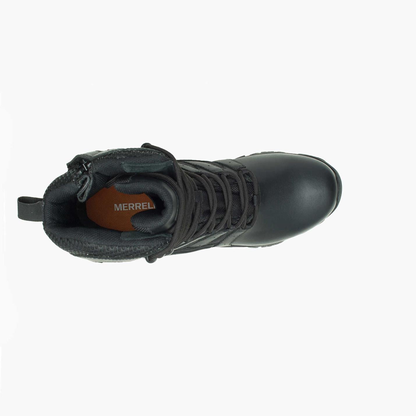 Men Moab 2 8" Tactical Response Waterproof Boot Black | Merrell Boots