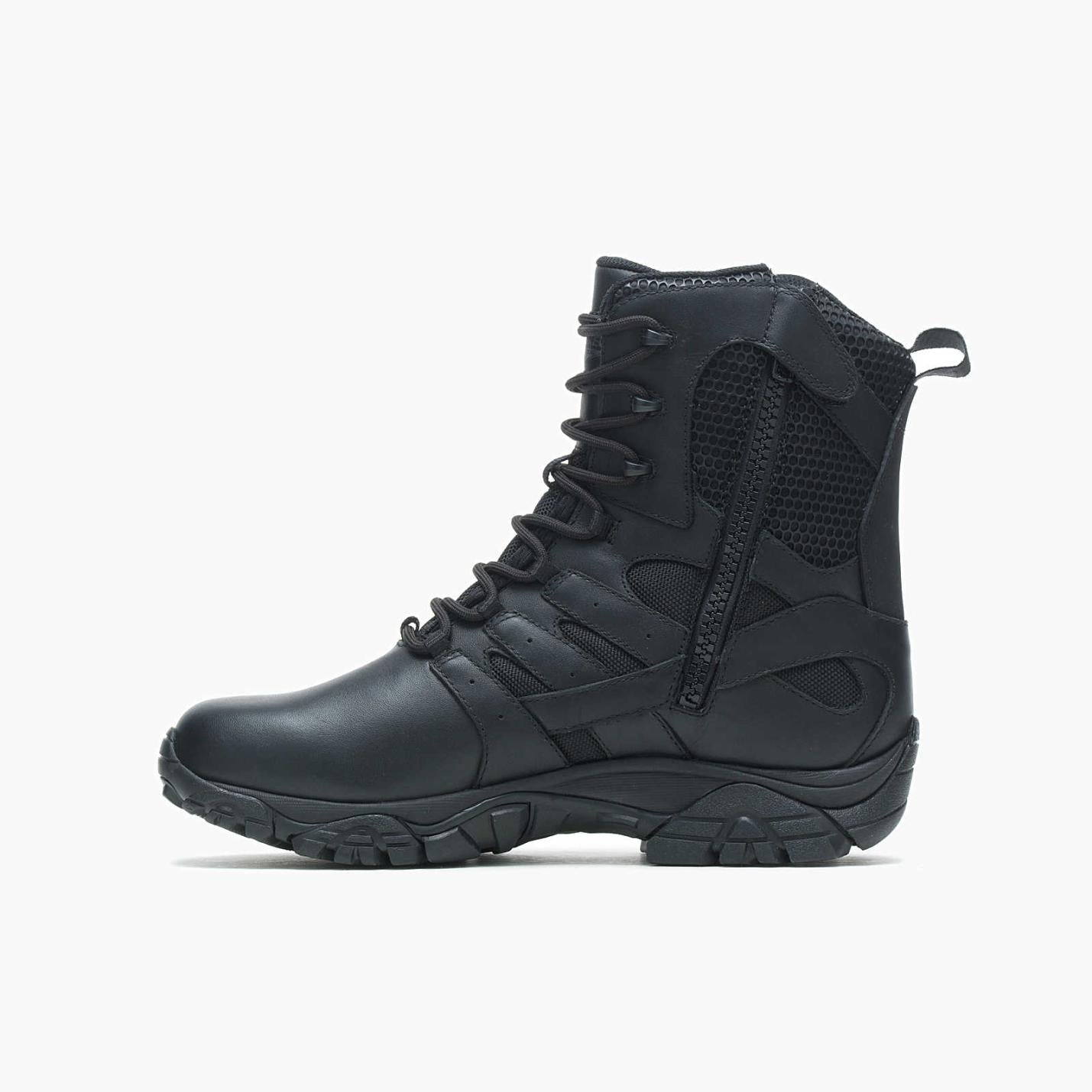 Men Moab 2 8" Tactical Response Waterproof Boot Black | Merrell Boots