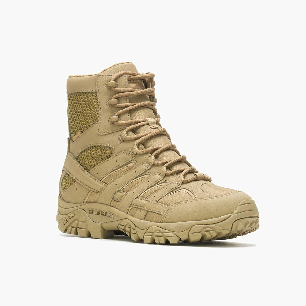 Men Moab 2 8" Tactical Waterproof Boot Coyote | Merrell Boots