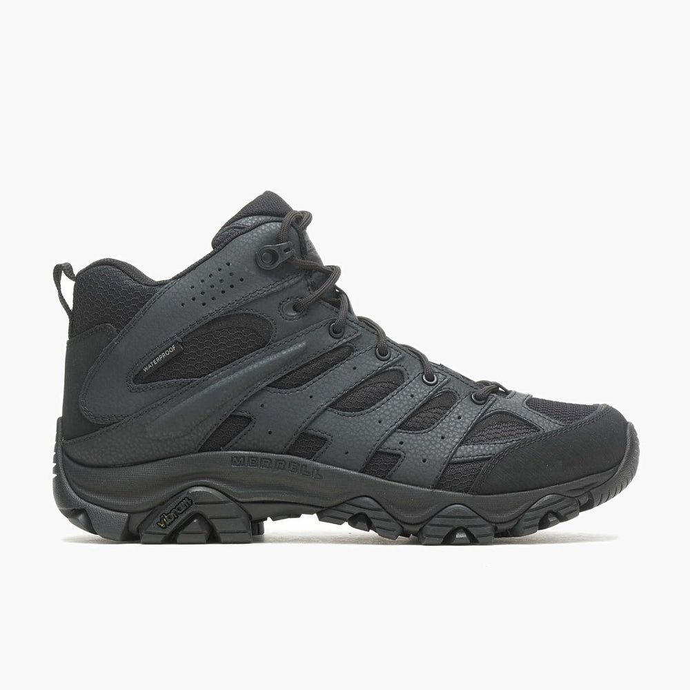 Men Moab 3 Mid Tactical Waterproof Black | Merrell Boots