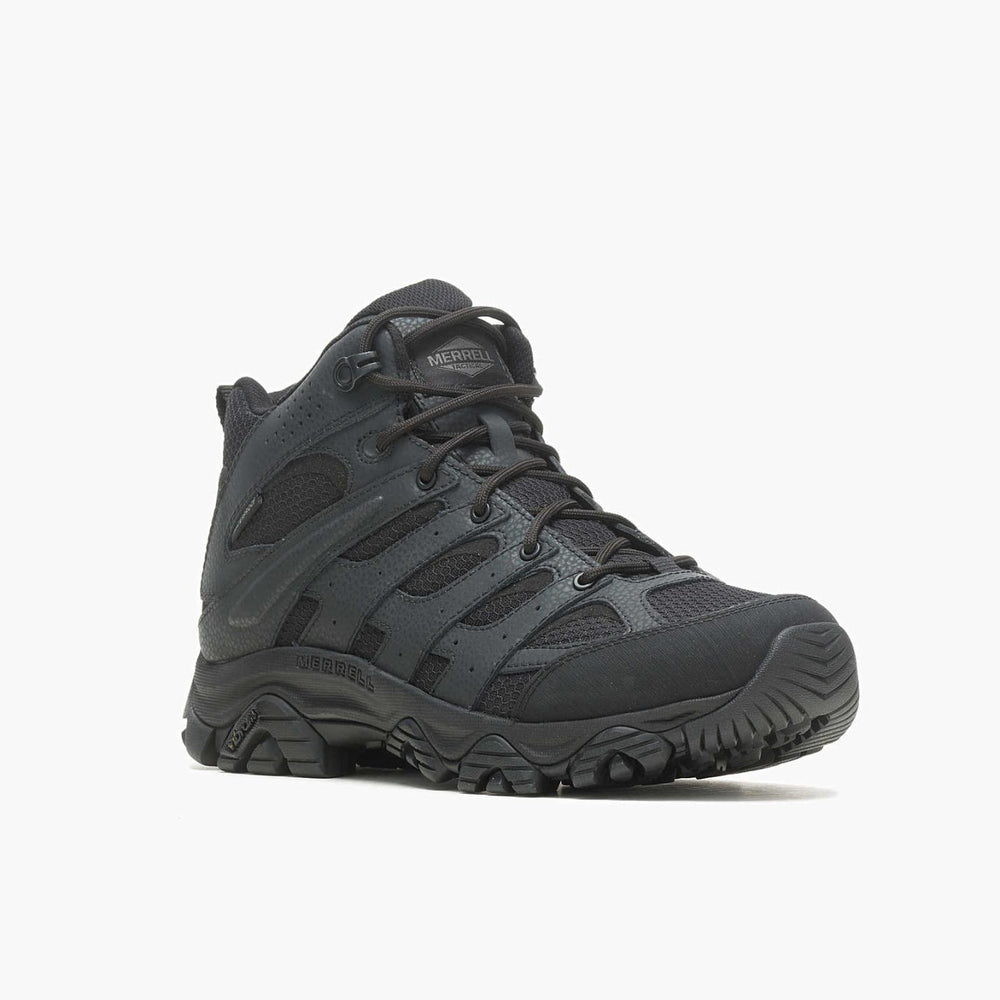 Men Moab 3 Mid Tactical Waterproof Black | Merrell Boots