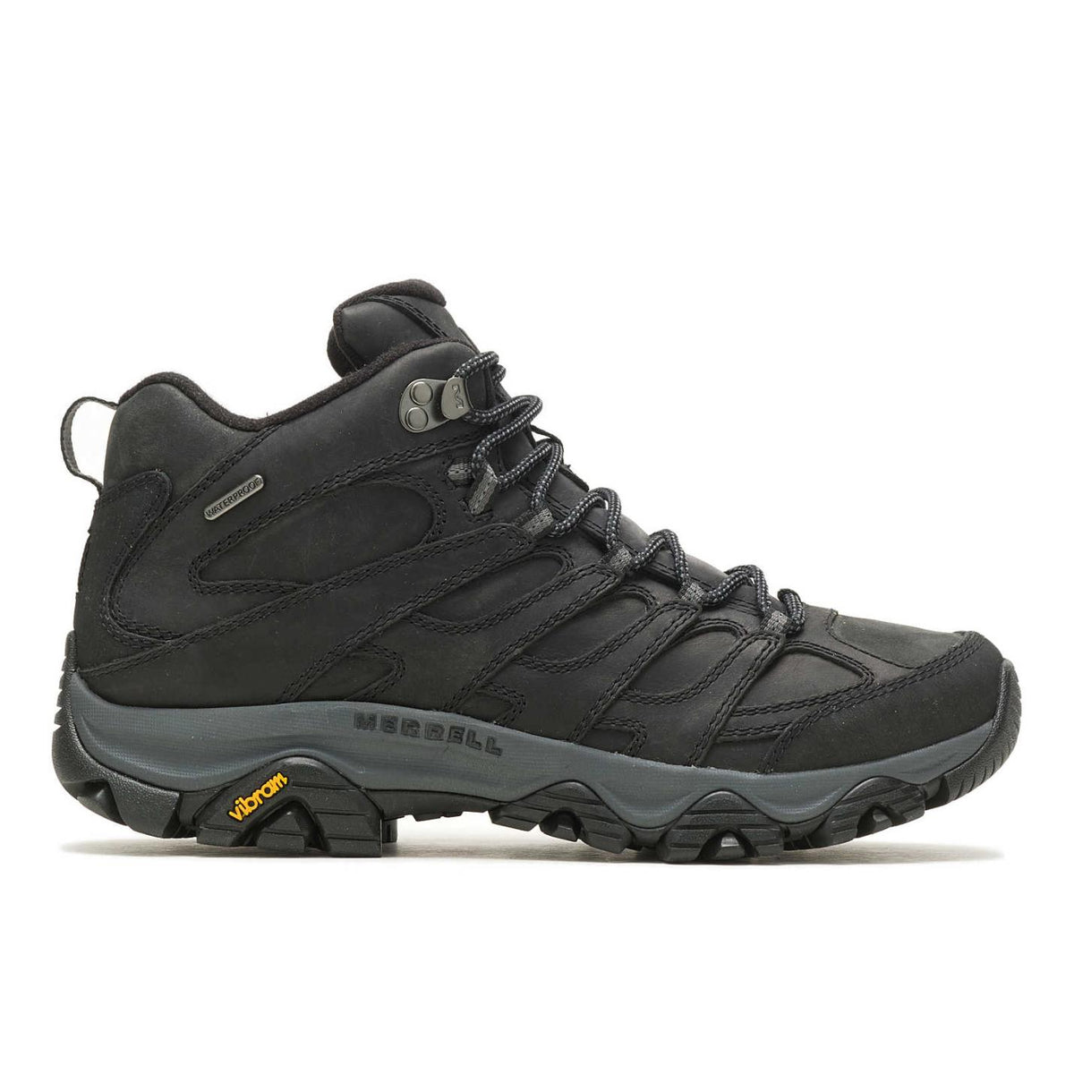 Men Moab 3 Prime Mid Waterproof Wide Width Black | Merrell Wide Widths