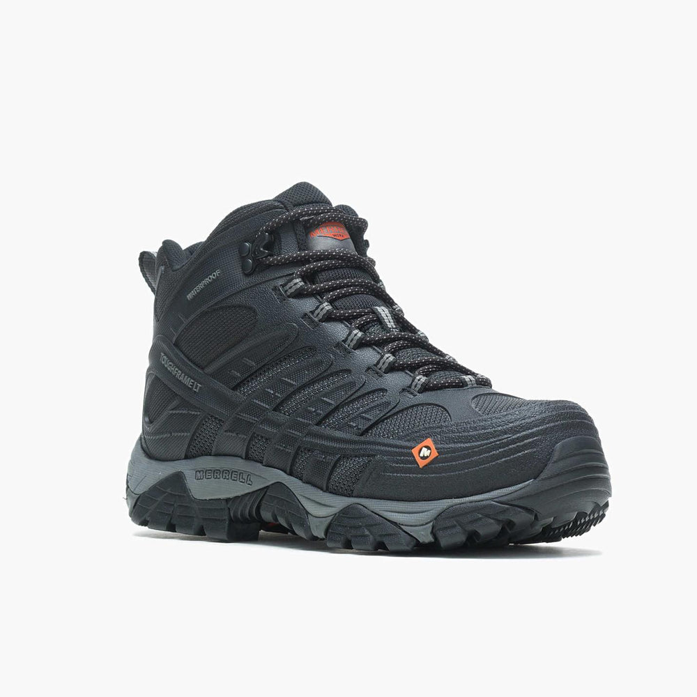 Men Moab Velocity Mid Waterproof Carbon Fiber Black | Merrell Boots