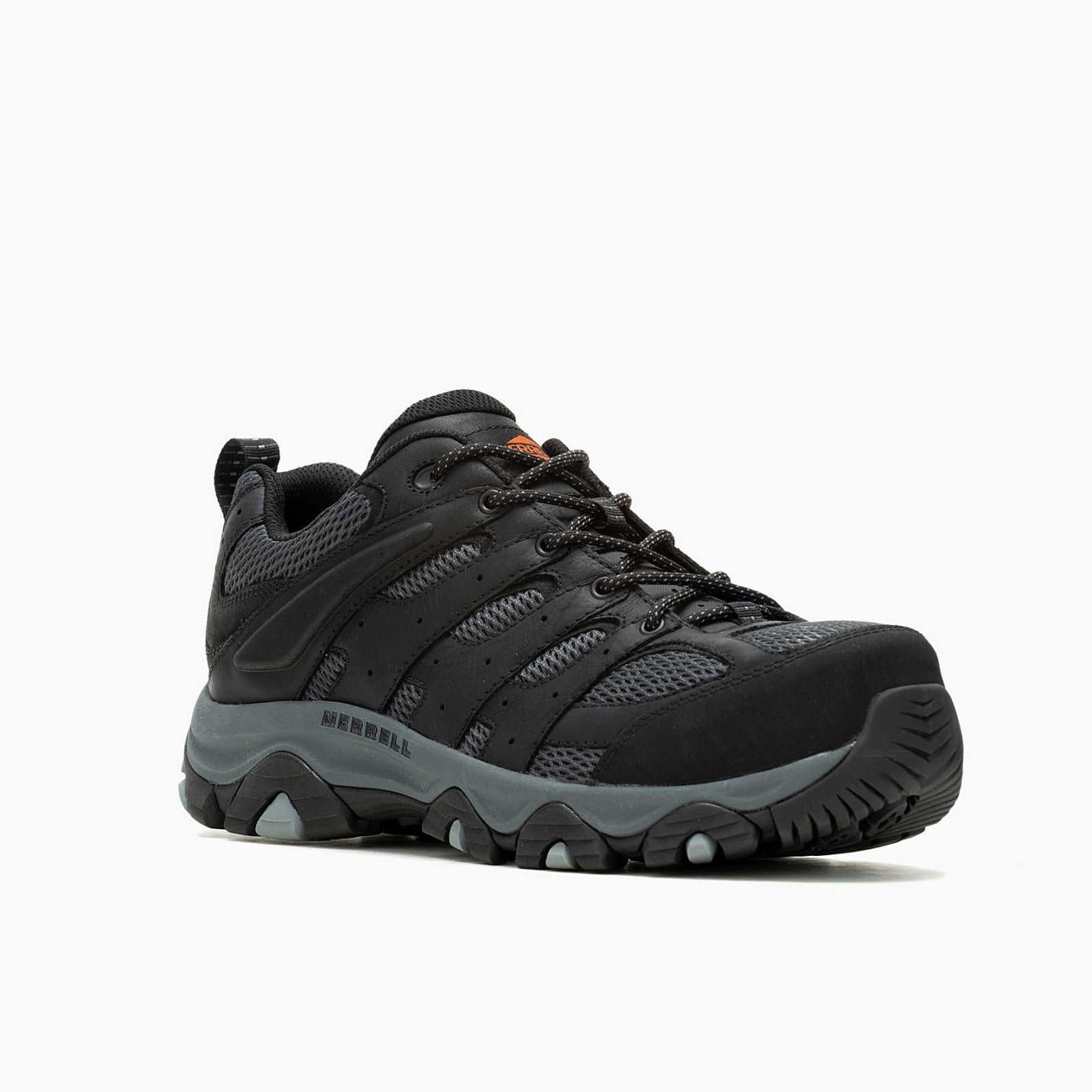 Men Moab Vertex 2 Carbon Fiber Work Shoe Wide Width Black/granite | Merrell Boots