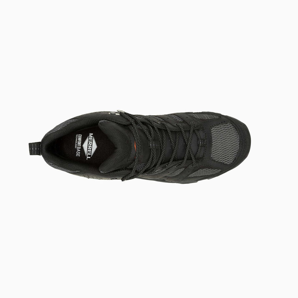 Men Moab Vertex 2 Mid Waterproof Carbon Fiber Work Boot Wide Width Black/granite | Merrell Boots