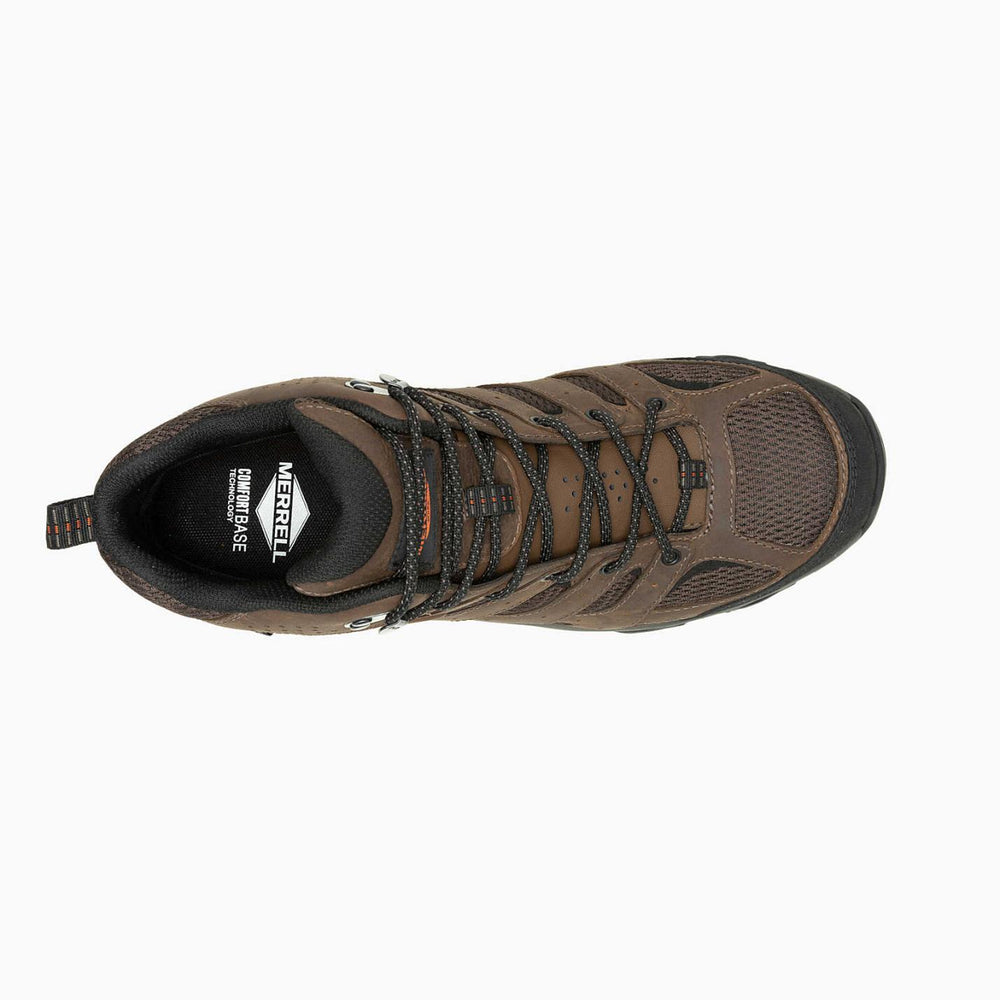 Men Moab Vertex 2 Mid Waterproof Carbon Fiber Work Boot Wide Width Earth | Merrell Boots