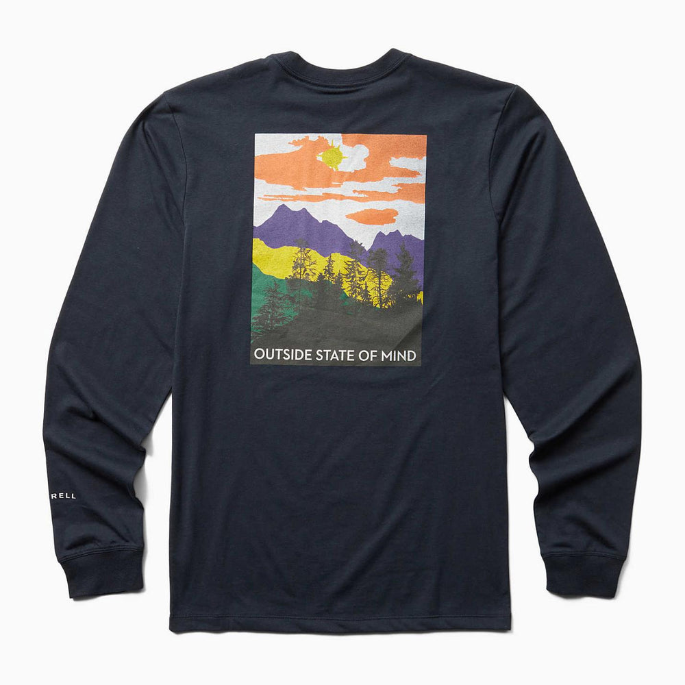 Men Mountain Layer Long Sleeve Tee Navy | Merrell Tops