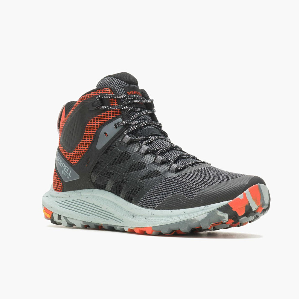 Men Nova 3 Mid Gore-Tex® Wide Width Black/tangerine | Merrell Wide Widths