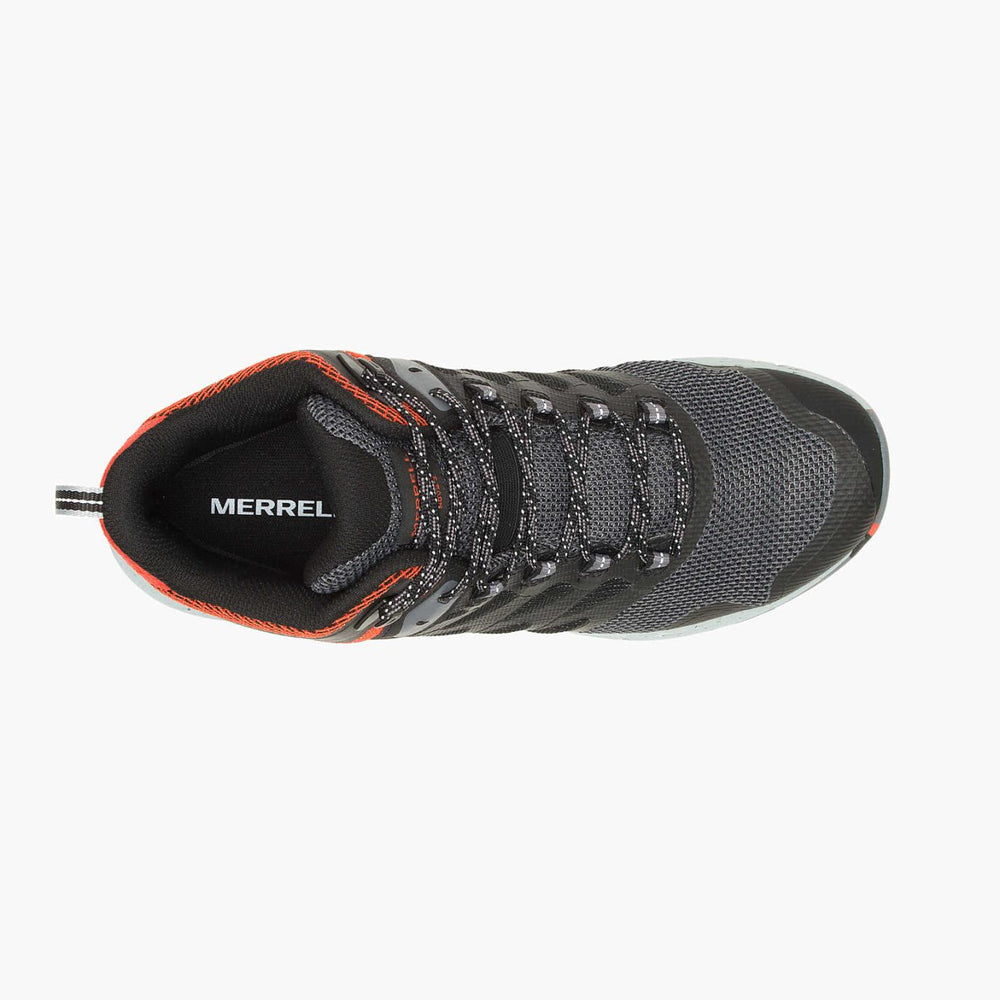 Men Nova 3 Mid Waterproof Black/tangerine | Merrell Boots
