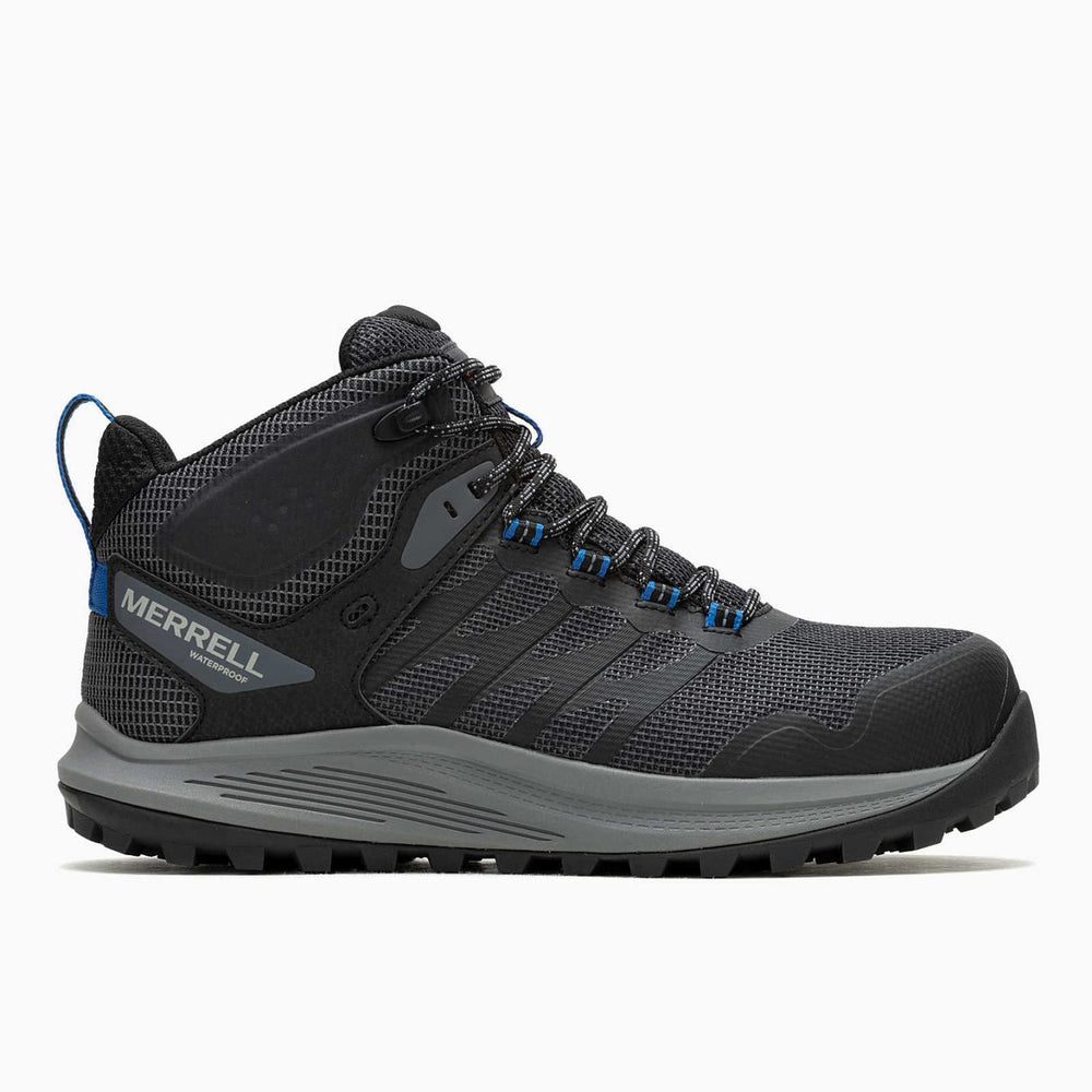 Men Nova Mid Waterproof Carbon Fiber Work Shoe Black | Merrell Boots