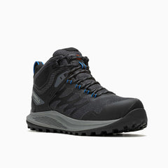 Men Nova Mid Waterproof Carbon Fiber Work Shoe Black | Merrell Boots