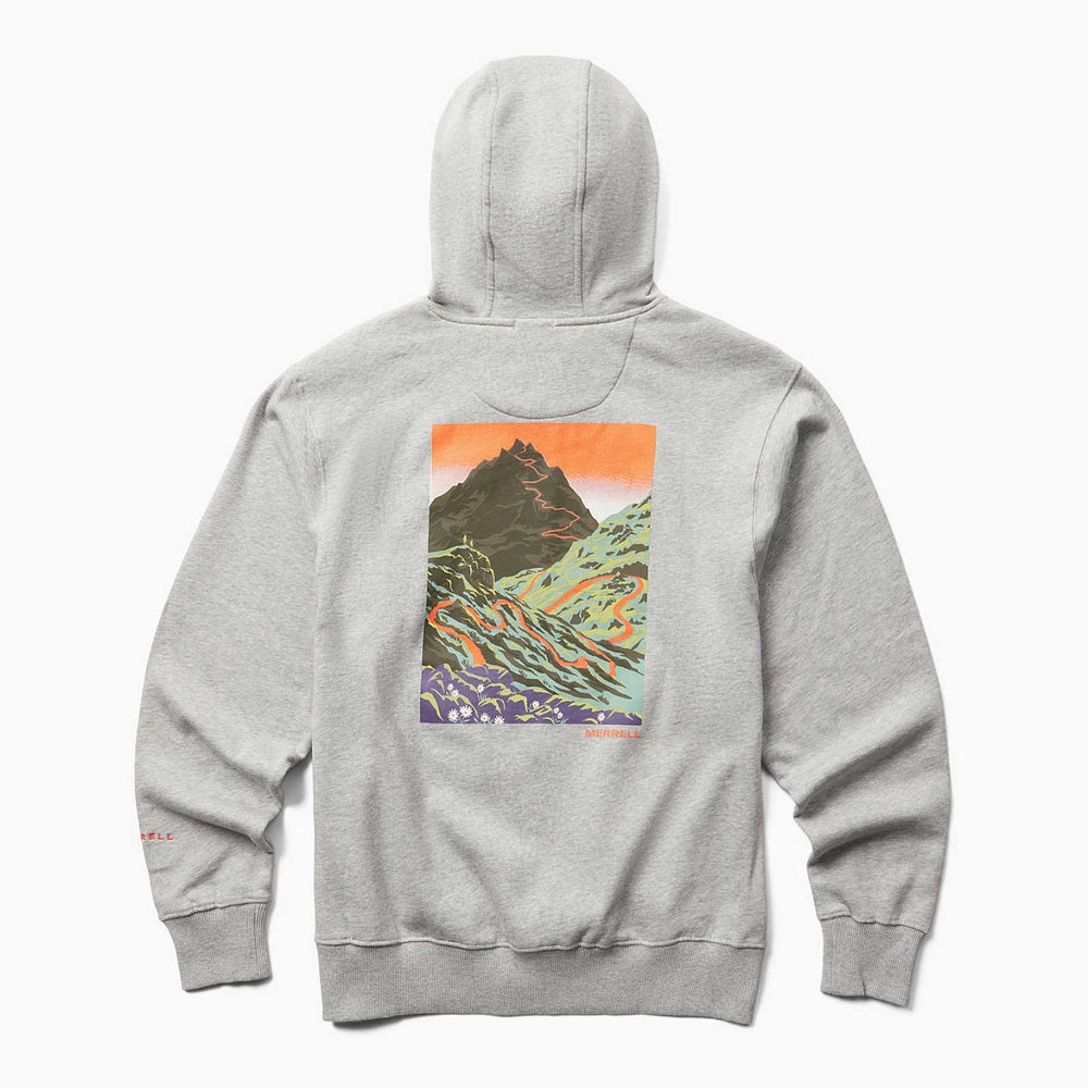 Men Pathway Mountain Hoody Grey Heather | Merrell Tops