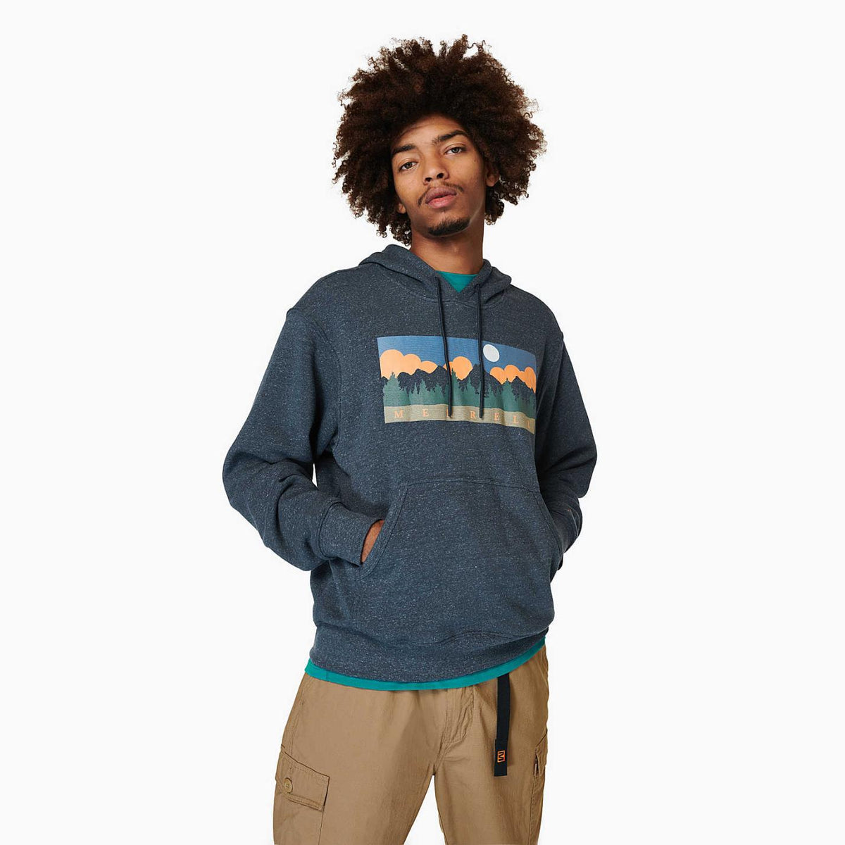Men Rec Mountain Hoody Navy | Merrell Tops
